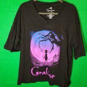 LAIKA Coraline Other World Halloween 2025 Movie Graphic Tee Black Women's Large